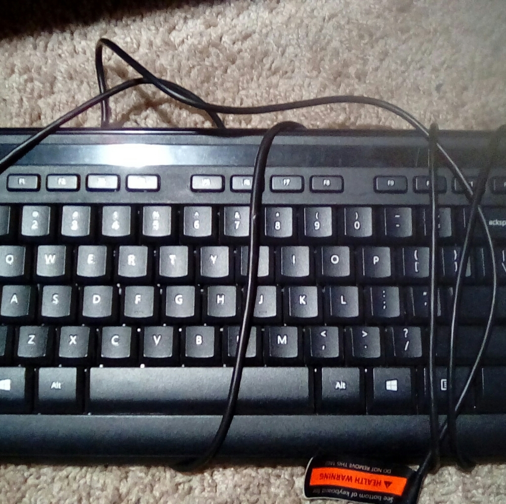 A Microsoft keyboard and mouse